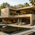 Modern villa mimarisi örneği – 2025 lüks villa tasarım trendlerine uygun çağdaş yapı