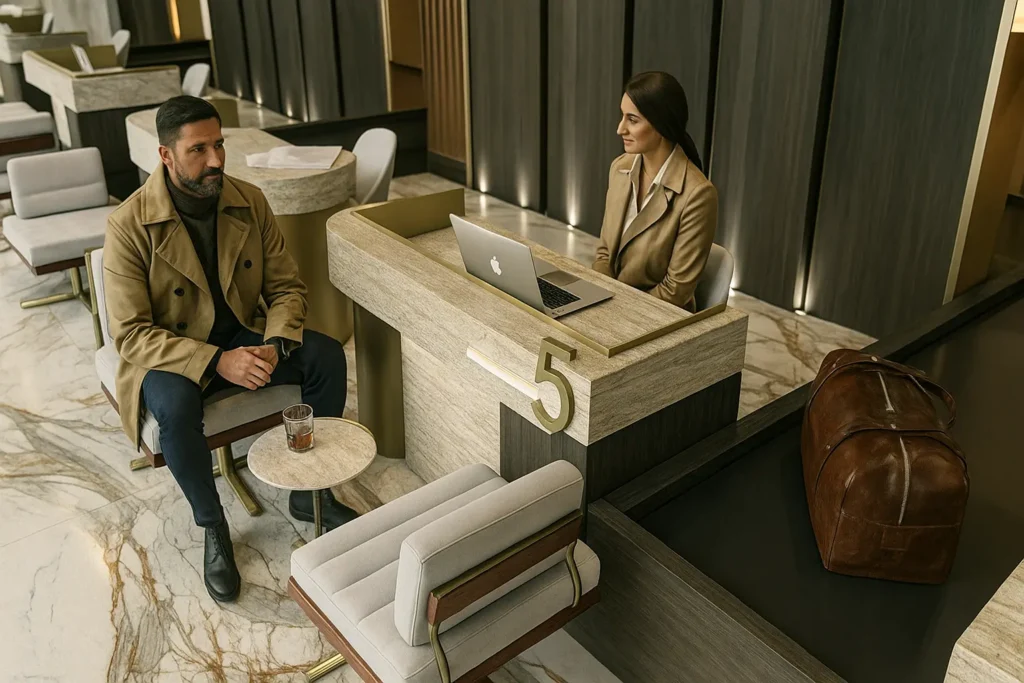 Modern çizgilere sahip lüks otel mimarisi örneği